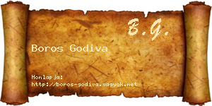 Boros Godiva névjegykártya